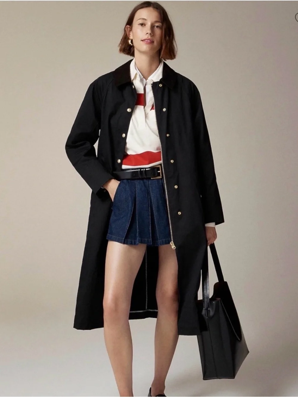 J Crew Long Barn Jacket™ in waxed cotton twill